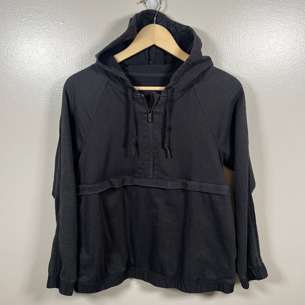 Lululemon Pack Light 1/2 Zip Pullover Jacket Size 4? Black Hiking Outdoor Active